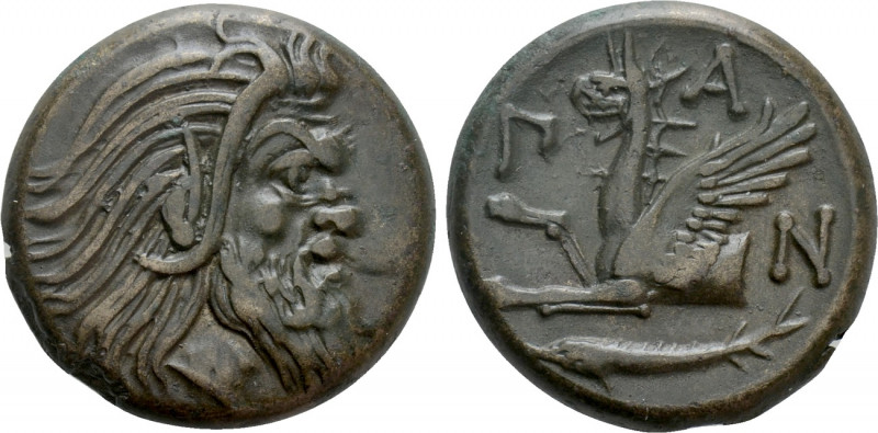 CIMMERIAN BOSPOROS. Pantikapaion. Ae (Circa 310-304/3 BC). 

Obv: Bearded head...