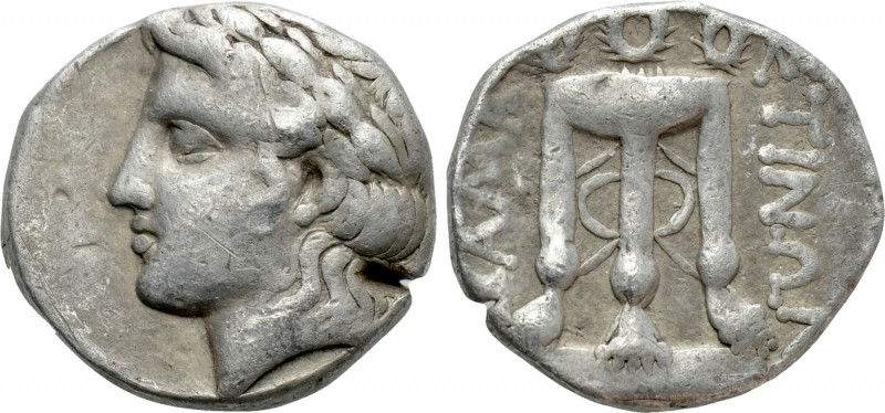 ILLYRIA. Damastion. Tetradrachm (Circa 390-380 BC). 

Obv: Laureate head of Ap...