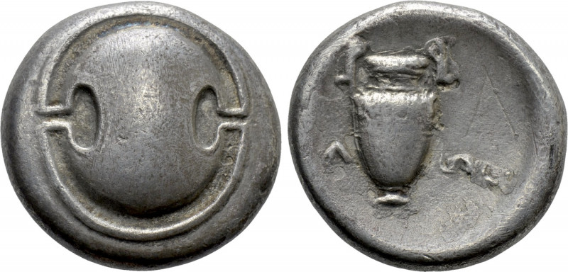 BOEOTIA. Thebes. Stater (Circa 368-364 BC). Klion-, magistrate. 

Obv: Boeotia...