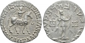 INDO-SKYTHIANS. Azes (Circa 58-12 BC). Tetradrachm