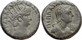 EGYPT. Alexandria. Nero with Poppaea (54-68). BI Tetradrachm. Dated RY 11 (64/5)