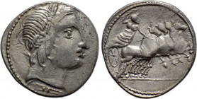 ANONYMOUS. Denarius (Circa 86 BC). Rome. Contemporary imitation