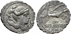 TI. CLAUDIUS NERO. Serrate Denarius (79 BC). Rome