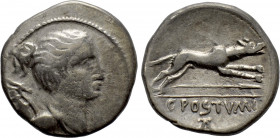 C. POSTUMIUS. Denarius (73 BC). Rome