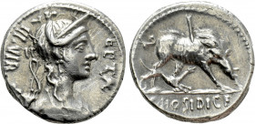 C. HOSIDIUS C.F. GETA. Denarius (64 BC). Rome
