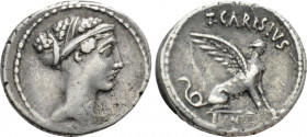 T. CARISIUS. Denarius (46 BC). Rome
