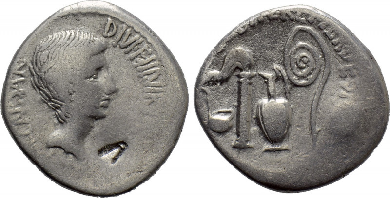 OCTAVIAN. Denarius (37 BC). Military mint travelling with Octavian. 

Obv: IMP...
