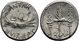 MARK ANTONY (86/2-30 BC). Legionary Denarius (31/32 BC). Mint traveling with Marc Antony (Patrae?)