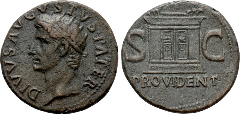 DIVUS AUGUSTUS (Died 14). Dupondius. Rome. Struck under Tiberius. 

Obv: DIVVS...