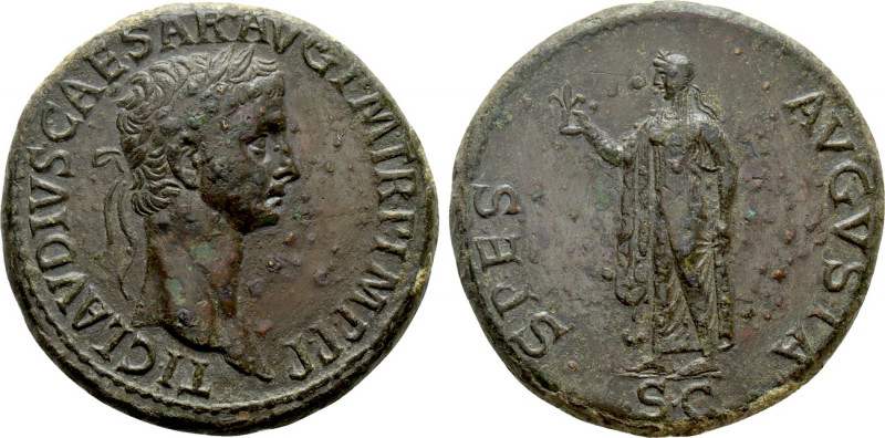 CLAUDIUS (41-54). Sestertius. Rome. 

Obv: TI CLAVDIVS CAESAR AVG P M TR P IMP...