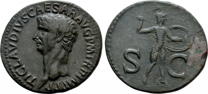 CLAUDIUS (41-54). As. Rome. 

Obv: TI CLAVDIVS CAESAR AVG P M TR P IMP P P. 
...