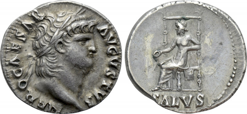 NERO (54-68). Denarius. Rome. 

Obv: NERO CAESAR AVGVSTVS. 
Laureate head rig...