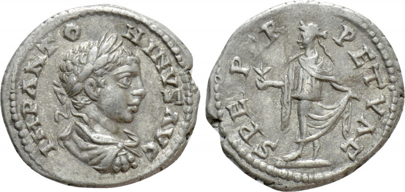 ELAGABALUS (218-222). Denarius. Antioch. 

Obv: IMP ANTONINVS AVG. 
Laureate,...
