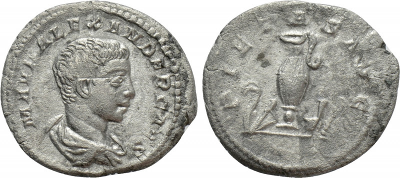 SEVERUS ALEXANDER (Caesar, 222). Denarius. Rome. Struck under Elagabal. 

Obv:...