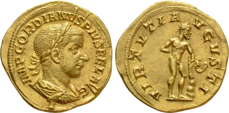 GORDIAN III (238-244). GOLD Aureus. Rome. 

Obv: IMP GORDIANVS PIVS FEL AVG. ...