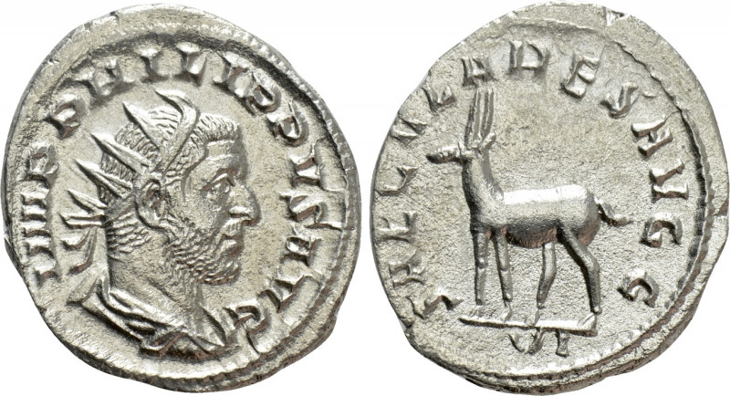 PHILIP I 'THE ARAB' (244-249). Antoninianus. Rome. Saecular Games issue. 

Obv...