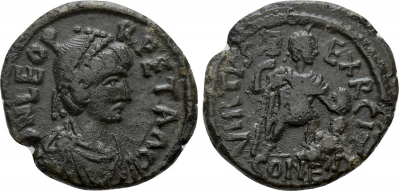 LEO I (457-474). Nummus. Constantinople. 

Obv: D N LEO PRPET AΛG. 
Diademed,...