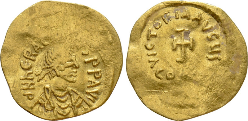 HERACLIUS (610-641). GOLD Tremissis. Constantinople. 

Obv: δ N ҺRACLIЧS P AVG...