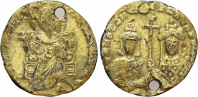 CONSTANTINE VII PORPHYROGENITUS with ZOE (913-959). Fourrèe Solidus. Constantinople