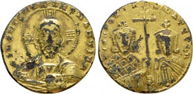 NICEPHORUS II and BASILIUS II (963-969). Fourrée Solidus. Imitating Constantinople