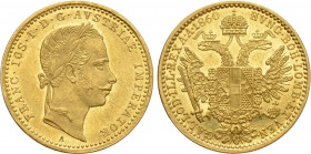 AUSTRIAN EMPIRE. Franz Joseph I (1848-1916). GOLD Ducat (1860-A). Wien (Vienna)