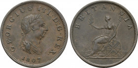 GREAT BRITAIN. George III (1760-1820). Half Penny (1807)