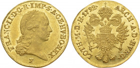 HOLY ROMAN EMPIRE. Franz II (1792-1806). GOLD Ducat (1792-E). Karlsburg