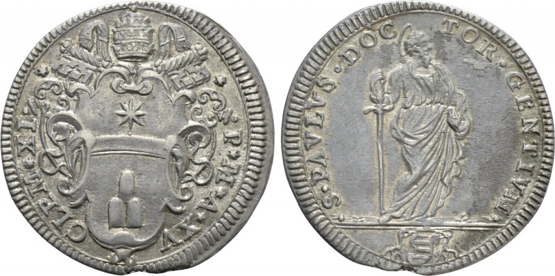 ITALY. Papal States. Clemens XI (1700-1721). Giulio. Rome. 

Obv: CLEM XI P M ...