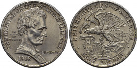 UNITED STATES. Half Dollar (1918). Illinois. Commemorating the 100th Anniversary of the State of Illinois