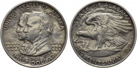 UNITED STATES. Half Dollar (1921). Alabama. Commemorating Alabama Centennial (1819-1919)