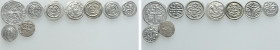 9 Medieval Coins; Hungary etc