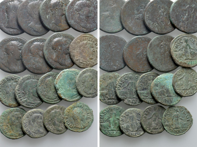 17 Large Roman Coins / Sestertii. 

Obv: .
Rev: .

. 

Condition: See pic...
