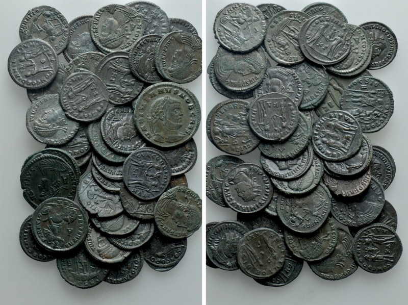 Circa 40 Roman Coins. 

Obv: .
Rev: .

. 

Condition: See picture.

Wei...