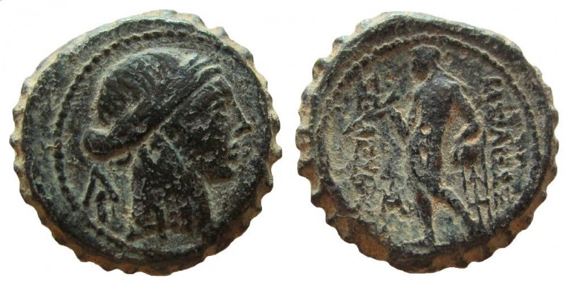 Seleukid Kingdom. Seleukos IV Philopator, 187-175 BC. Serrate AE 22 mm. Ake-Ptol...