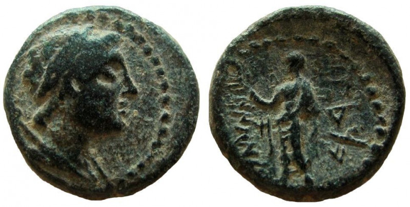 Phoenicia. Marathos. AE 22 mm. Circa 221-151 BC.
Obverse: Veiled and draped bus...