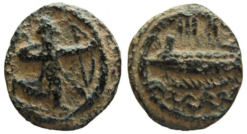 Phoenicia. Sidon. 'Abd'Ashtart I, 372-358 BC. AE 14 mm.
Dated year 5, 361-360 B...
