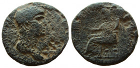 Judaea. Pre-Royal Coins of Agrippa II. Nero, with Agrippina Junior, 54-68 AD. AE 24 mm. 
Caesarea Maritima mint.