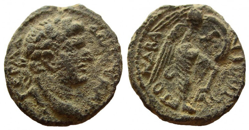 Judaea. Agrippa II, 55-95 AD. AE 20 mm. Caesarea Maritima mint. 
Dated year 24,...