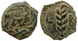Judaea. Procurators. Valerius Gratus, 15-26 AD. AE Prutah.