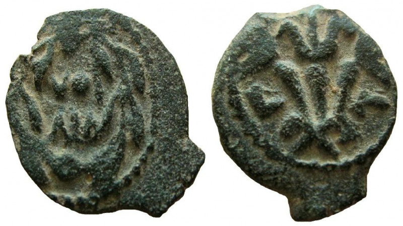 Judaea. Procurators. Valerius Gratus, 15-26 AD. AE Prutah.
15 mm.
Dated year 3...