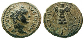 Judaea. Caesarea Maritima. Domitian, 81-96 AD. AE 20 mm. Judaea Capta issue.