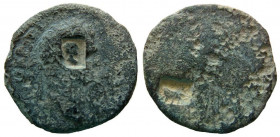 Judaea. Uncertain. AE 20 mm. Legio X Fretensis countermarks.