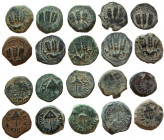 Lot of 10 AE Prutot. Agrippa I, 37-44 AD.