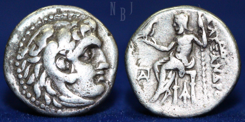 Kingdom of Macedon, Alexander the Great (336-323 BC). Silver Drachm, (4gm, 16mm)...
