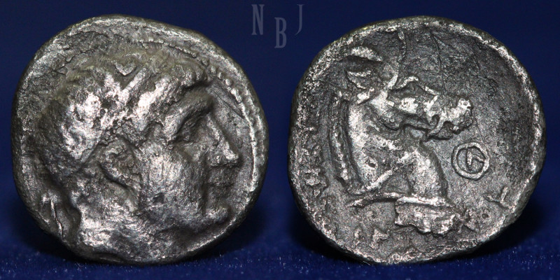 Seleucid kingdom, AR Drachm, (3.83gm, 17mm) Silver Coin of Antiochus I Soter, Ai...
