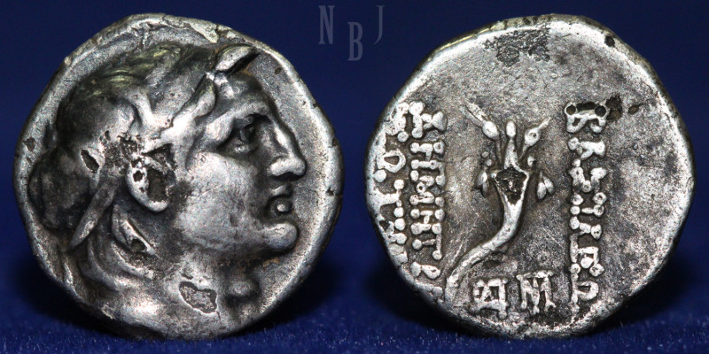 Demetrios I Soter, AR drachm, 162-150 BC. Antioch. (4.12gm, 17mm) Diademed head ...