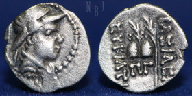 Bactria, Eucratides I. 171-135 BC, AR Obol.