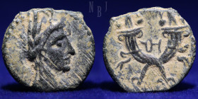 NABATAEA. Aretas IV. Circa 9/8 BC-AD 40. Æ Petra mint. Struck circa 9/8 BC.