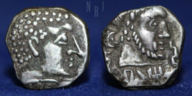 ARABIA Southern. Qataban. Unknown ruler(s). Late 2nd–1st centuries BC. AR Hemidrachm. Rare Type.