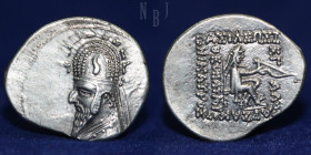PARTHIA. Sinatrukes, 93-69 BC. AR Drachm.